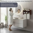 thumbnail image 4 of Alaterre 25" Bath Storage Shelf with Towel Rod, Espresso, 4 of 7