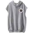 thumbnail image 5 of Sexlip Womens Short Sleeve Graphic Print Hooded T Shirt Kangaroo Pocket Design Warm Fabric Relaxed Silhouette for Casual Hangouts Gray XXXL, 5 of 5