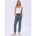 thumbnail image 3 of DARING DIVA Women's Drawstring Elastic Waist Cotton Pajama Pants XS Navy Stripe, 3 of 6
