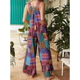 thumbnail image 3 of Liacowi Women's Dungarees Vintage Floral Loose Casual Baggy Sleeveless Overall Jumpsuit Playsuit Trousers Pants Romper, 3 of 9
