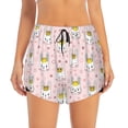 thumbnail image 3 of Uemuo Queen For Rabbit Pattern Women's Athletic Shorts High Waisted Running Shorts with Liner Pockets Gym Elastic Workout Shorts-, 3 of 9