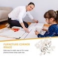 thumbnail image 3 of 100 Pcs Supports d'Angle en Plastique pour Meubles Réparation de Tiroir, 3 of 6