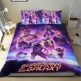 thumbnail image 1 of Guardianes de la Galaxia Conjunto de sábanas temático, trío de piezas, cómodo y amigable con la piel, diseño único, regalo de decoración para el hogar para familiares, amigos y fans,140cm *210cm, 1 of 6