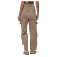 thumbnail image 3 of Women's Parachute Cargo Pants - Stretchy Baggy Quick Dry Hiking Joggers Y2K, Khaki Medium/Large, 3 of 4