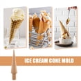 thumbnail image 4 of Juego de 3 moldes para helado, molde para conos de helado, rodillo para conos de helado, molde multifuncional de madera para cocina, 4 of 7