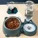thumbnail image 5 of Cuencos dobles para perros y gatos, juego de bebederos y comederos para mascotas, con bebedero automático para perros y gatos pequeños o medianos (azul), 5 of 6