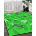 thumbnail image 2 of Ahgly Company Indoor Round Patterned Lime Green Area Rugs, 5' Round, 2 of 6