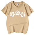 thumbnail image 5 of Chemises pour Filles Col Rond Imprimé Manches Courtes Hauts Vêtements d'Été pour Adolescentes Tenues Fille 3-4 Ans Mode Filles, 5 of 5