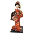 thumbnail image 3 of Muñeca Geisha japonesa, muñecas tipo kimono, estatua asiática, decoración étnica del hogar, figura coleccionable artesanal de 9 "para estantería y Estilo D, 3 of 8