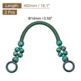 thumbnail image 2 of Uxcell 18.1" Wooden Beaded Bag Handles Purse Strap Handle for Purse Making, 2Pack Green, 2 of 6