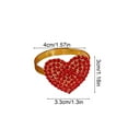 thumbnail image 3 of Eoozwa 3 Packs Valentine's Day Heart Napkin Ring Gold Silver Alloy Rhinestone Decor Elegant Table Setting for Romantic Dinner Party Wedding Anniversary Gift Holiday Dining Decorations, 3 of 6