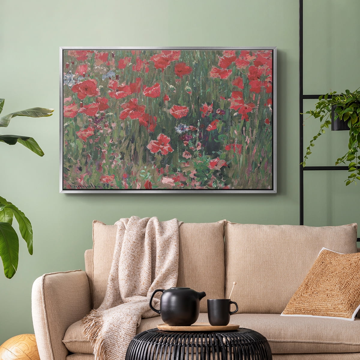 Vintage Botanical Print-XCIX By Wexford Home Framed in Silver Wood Gallery Wrapped Canvas 27 in. x 41 in.
