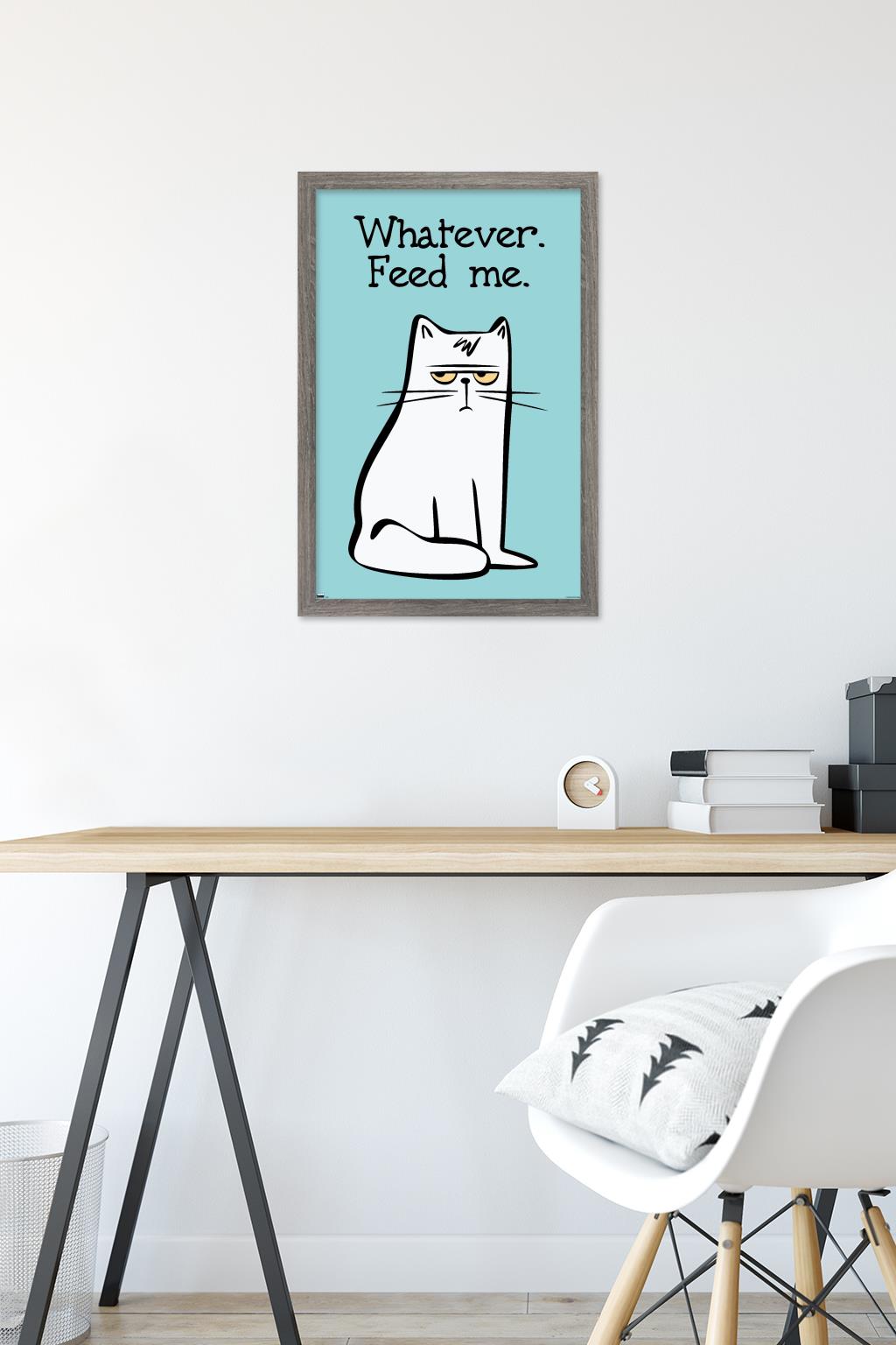 Whatever Feed Me Wall Poster, 14.725" x 22.375" Framed