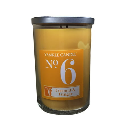 No. 6 Coconut & Ginger Scented Large 2 Wick Tumbler, Two lead free wicks for clean, even burning By Yankee Candle Ship from