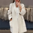 thumbnail image 2 of Luvior Long Sleeve Knit Oversized Cardigan Sweaters for Women Loose Lapel Solid Color Thick Cardigan Coats with Pockets, 2 of 2