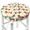 thumbnail image 3 of Lsque Dachshund Dog Puppy Round Bar chair cushion covers Velvet Fabric Premium Comfort Protects from Scratches and Stains for 14-17 Inch Chair- 12 inch, 3 of 7