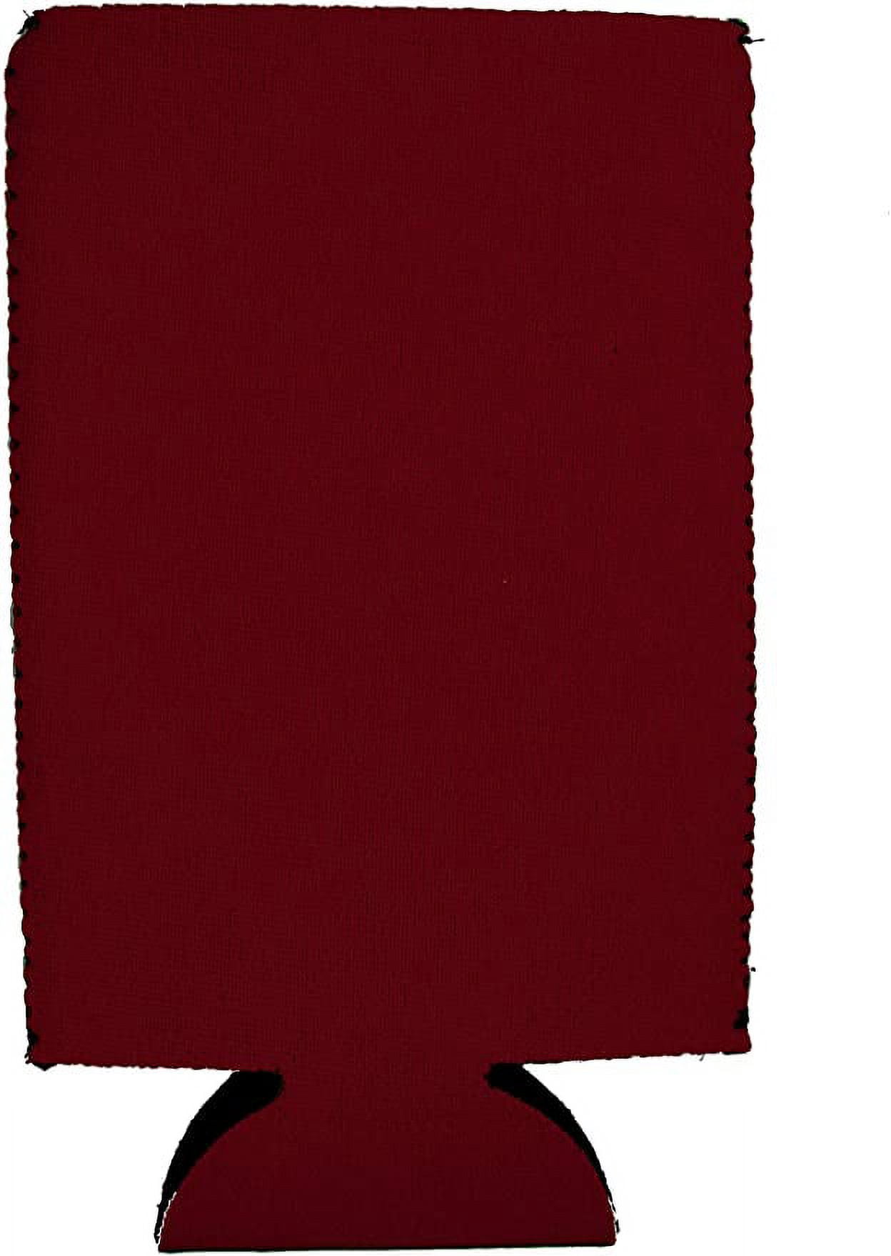 Blank Neoprene Collapsible 16 oz. Can Coolie (12 Pack, Burgundy)