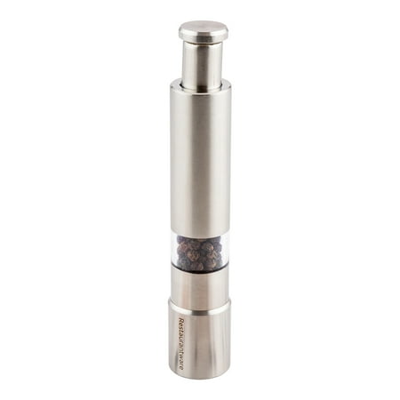 Push Top Salt or Pepper Mill - Stainless Steel - 1 Count Box