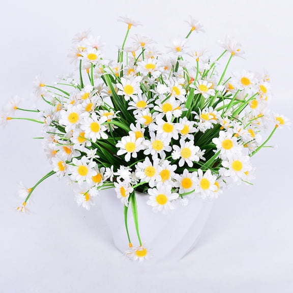 1 Artificial Flower Artificial Flower Plastic Faux Daisy Wildflowers Indoor Outside Garden Decor
