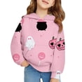 thumbnail image 5 of Mercatoo Girls Halloween Hoodies Kids Ghos𝐭 Pumpkin Graphic Hoodie Long Sleeve Cute Cat Ear 𝐇ooded Sweatshirts Pockets, 5 of 9