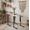White, variant on Compact foldable C-shaped side table, adjustable folding TV stand with 6 height settings, slides neatly under the sofa, sturdy MDF tabletop, no assembly required