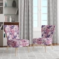 thumbnail image 2 of Designart "Purple Springtime Bloom III" Chaise d'Appoint Florale Rose - Fauteuil de Cottage pour Salon, 2 of 7