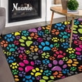 thumbnail image 2 of GZHJMY Rainbow Area Rug 2'x3', Colorful Dog Paw Polyester Area Rug Mat for Living Dining Dorm Room Bedroom Home Decorative, 2 of 6