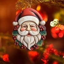 Holloyiver Christmas Santa Claus Ornaments, Mini Santa Gnomes Christmas Tree Resin Decoration, Christmas Figurines Miniature Ornaments for Holiday Christmas Hanging Decor