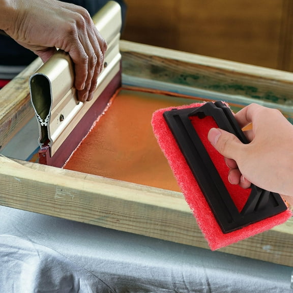 WRITWAA 3-Piece Screen Printing Accessories Ink Remover Brush Set with Thick Bristles for Easy Cleaning