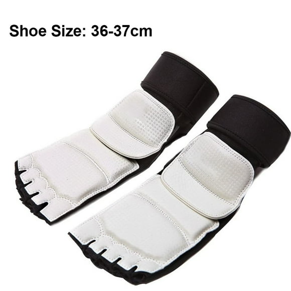 1 pair Taekwondo Training Boxing Foot Protector Gear Martial Arts Fight Muay Thai Kung Fu Tae Kwon Do Feet Protector Foot Support for Men Women Kids Children