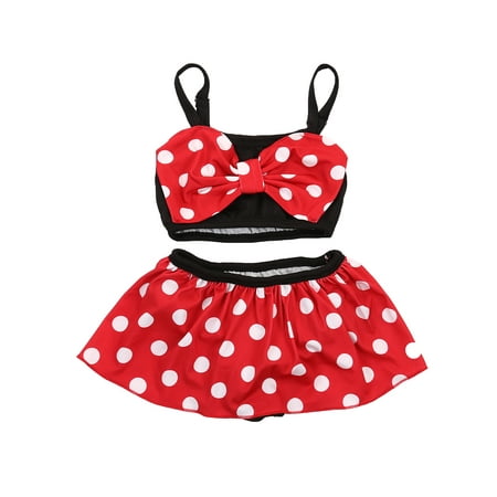 

Cathery Girls Mickey Bow knot Bikini Swimwear Set