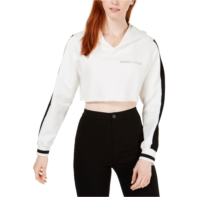 Sudadera con capucha recortada Kendall + Kylie mujer blanco XS
