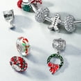 thumbnail image 4 of Bling Jewelry Womens Christmas Charm Bead Gingerbread Man Bow Tie Sterling Silver for Bracelet, 4 of 4