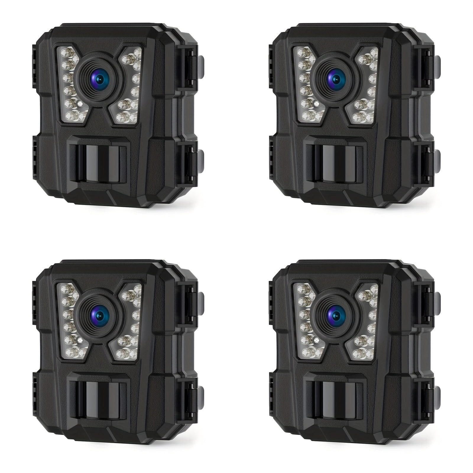 4 Pack Mini Trail Camera, 24MP 1080P Game Camera with Night Vision Motion Activated Waterproof IP54, Hunting Deer Camera for Home Security Outdoor Wildlife, 3/2 Pack