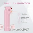 thumbnail image 2 of Personal Safety Alarm and Pepper Spray Combo for Women self Defense - Max Strength Pepper Gel & 130 dB Siren & Strobe Lights, Flip-top Safety Cap & UV Marking, Spray Canister Replaceable, 2 of 6