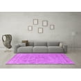 thumbnail image 3 of Ahgly Company Indoor Round Oriental Purple Industrial Area Rugs, 3' Round, 3 of 4