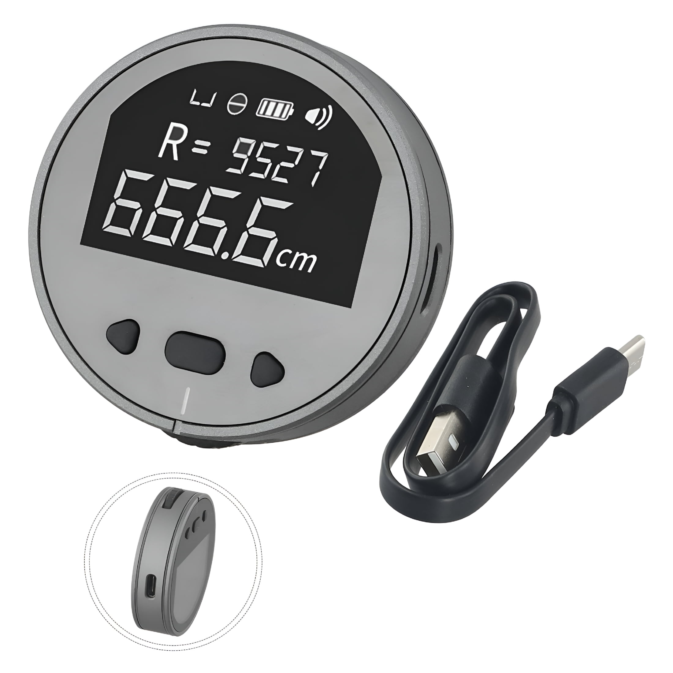 GJX Digital Tape Measure Rechargeable Small for Long Distance Rolling Home Decor Digital Measuring Tape