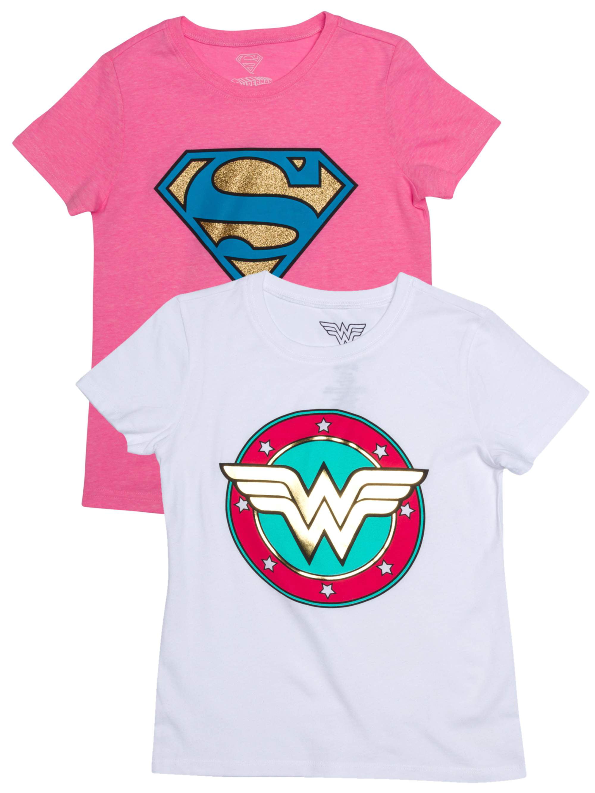 Warner Bros Fille DC Comics T-Shirt à Manches Longues Fille Enfant Supergirl avec Manteau