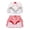 Red + White, variant on Toddler Training Skirt, Soft Cotton Absorbent Training Underwear for Baby Girls（2-5Y）