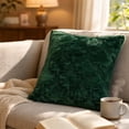 thumbnail image 2 of SLYNSHome Fall Throw Pillow with Insert,Green Embossed Maple Leaf 45x45 cm Soft Plush Cushion, Autumn Decorative Pillow for Sofa Couch Living Room Thanksgiving Home Decor, 2 of 7