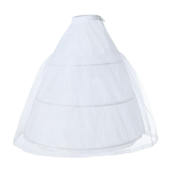 Ediodpoh Womens Skirts Women's 3 A Line Floor Length Wedding Gown Petticoat Underskirt Big Train Hard Mesh Bridal Accessory White One Size