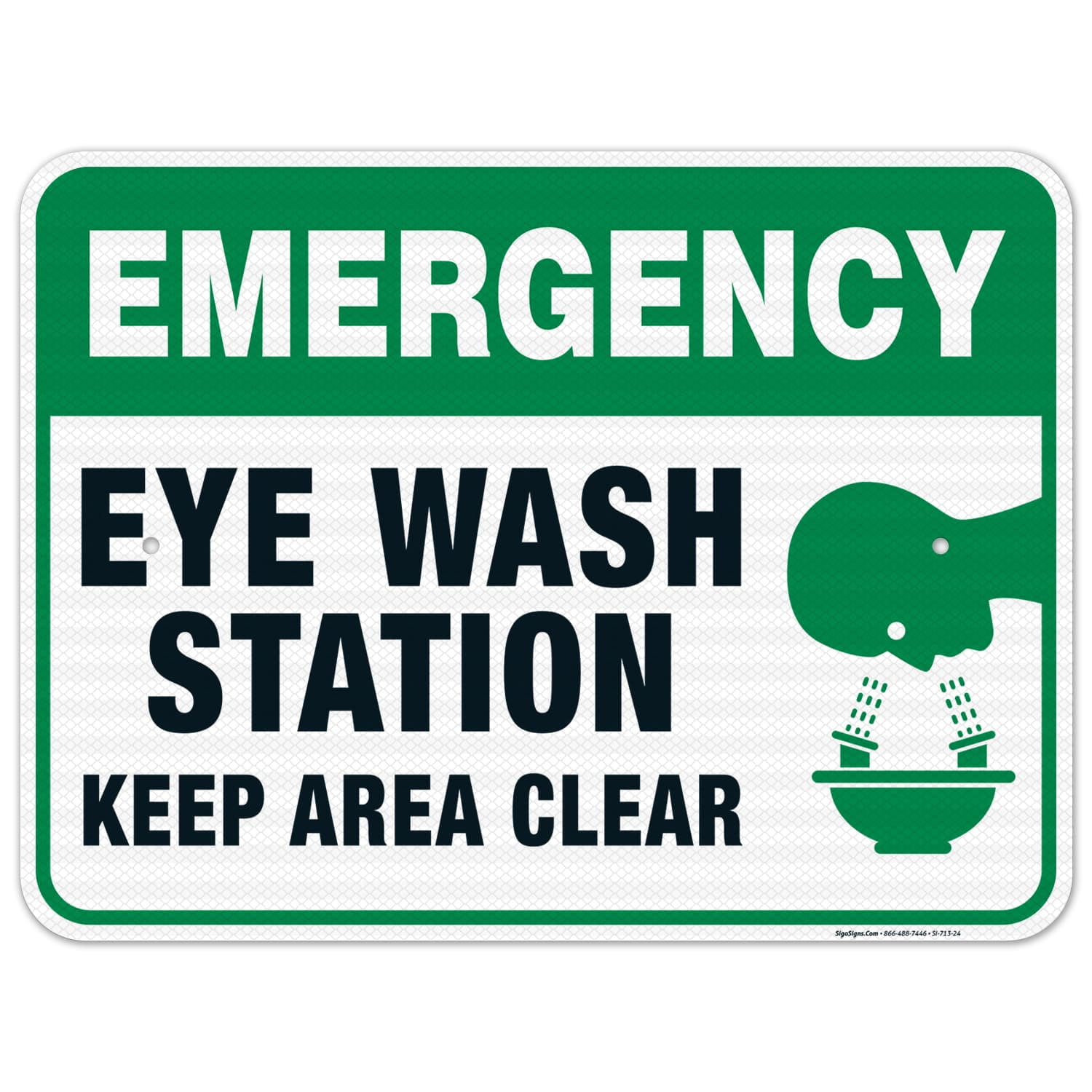 Eye Wash Station Sign, Emergency Sign,