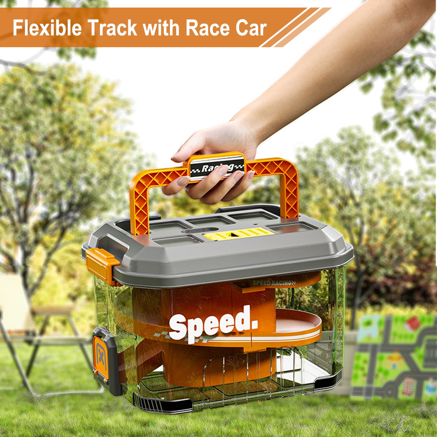Car Track Set Race Track Toys for Boys Kids,Alloy Race Car,Toddler Puzzle Track Play Set Gift,Best Birthday Christmas Present for Kids Aage 3 4 5 6+ Years Old