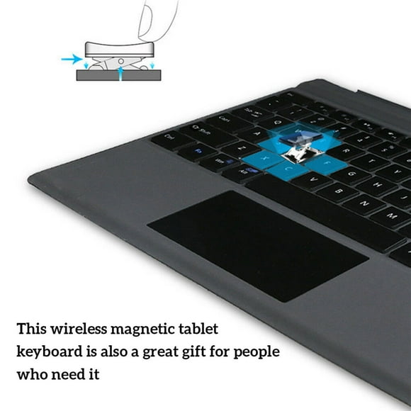 Replacement for Microsoft Surface Pro3/4/5 Tablet Bluetooth Wireless tablet cordless keyboard keyboard Magnetic Ergonomic Keyboard