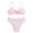 Z1-Pink, variant on Girls' 2 Piece Ditsy Floral Print Knot Front Ruched Triangle Bikini Swimsuit (Red,11)