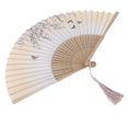 thumbnail image 4 of Bamboo Exquisite Handheld Folding Hand Fan, Fan, For Hot Day Summer Type 2, 4 of 8