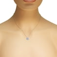 thumbnail image 3 of 925 Sterling Silver Simulated Blue Opal Jewish Star of David Pendant Necklace, 18", 3 of 4