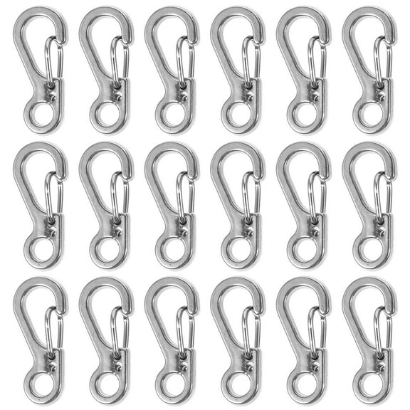 WHAMVOX 20Pcs Mini Carabiner Quick Release Clip Set Small Clips and Charms