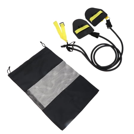 Raindrops 1Pc Black Tpe Swimming Resistance Belt For Gym Home Yoga Studio Outdoors 67X5.9X0.4In