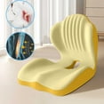 thumbnail image 3 of Cojín y respaldo integrados de espuma para asiento, cojín ergonómico para silla, para oficina, hogar, coche, viajes, soporte cómodo con funda extraíble y lavable., 3 of 5